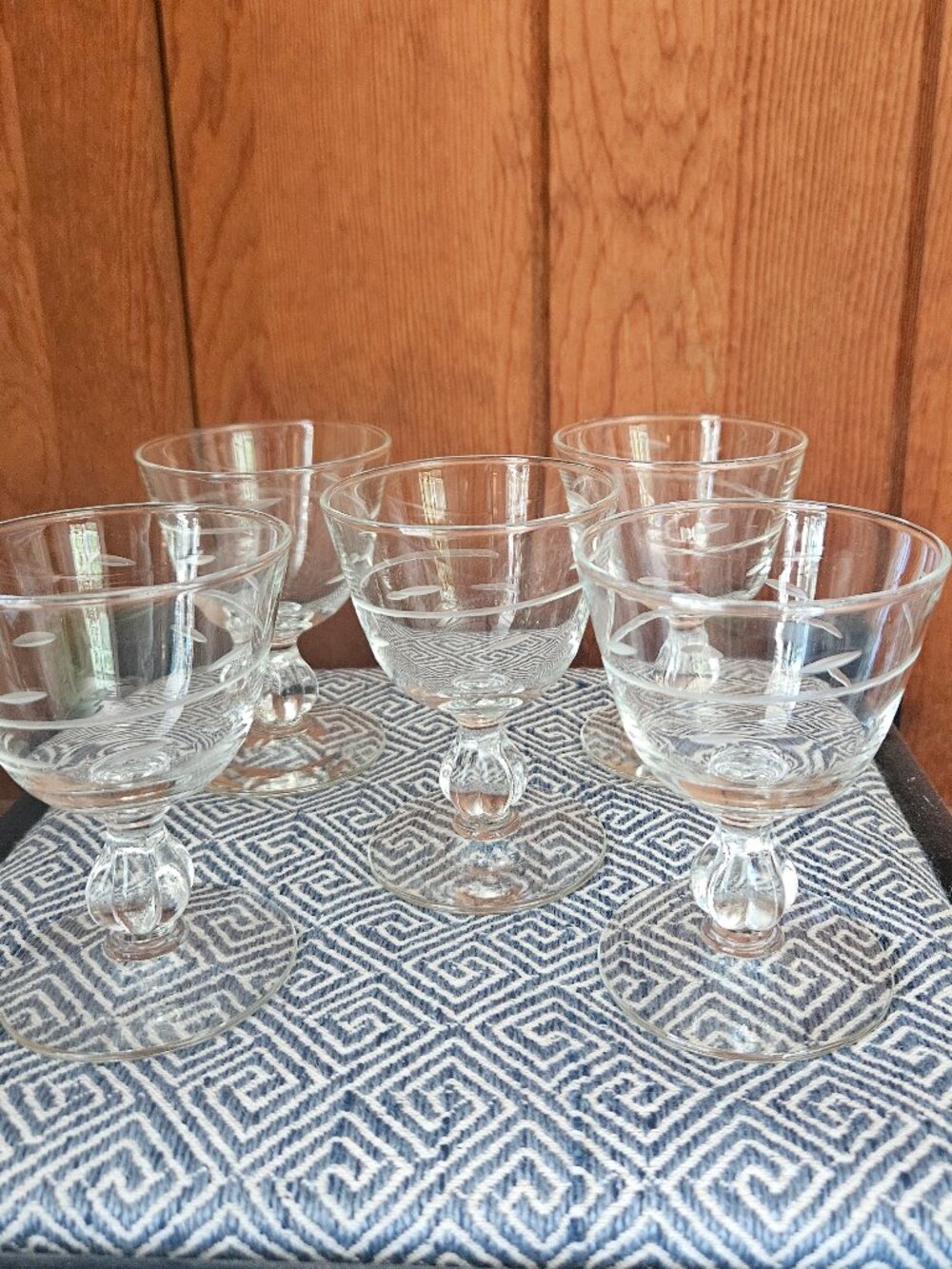 Vintage Libbey Rock Sharpe 'Interlude' Glasses, Set of 5, No chips or cracks!